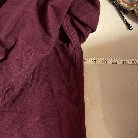 Vintage Woolrich Burgundy Flannel Button-Up Shirt – Size L - Picture 8 of 8